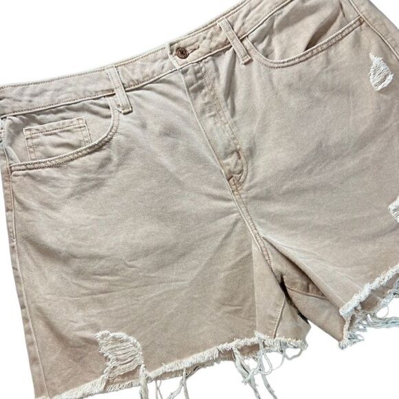 Wild fable high rise Bermuda Jean shorts light brown size 16 (33) - Picture 5 of 13